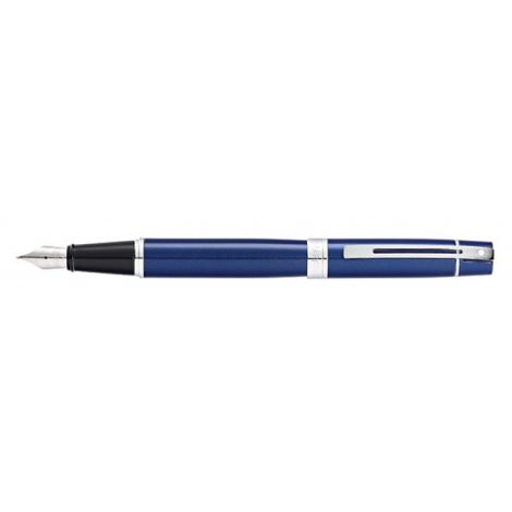 Pióro wieczne Sheaffer 300 Chromowany Niebieski + tłoczek - 2